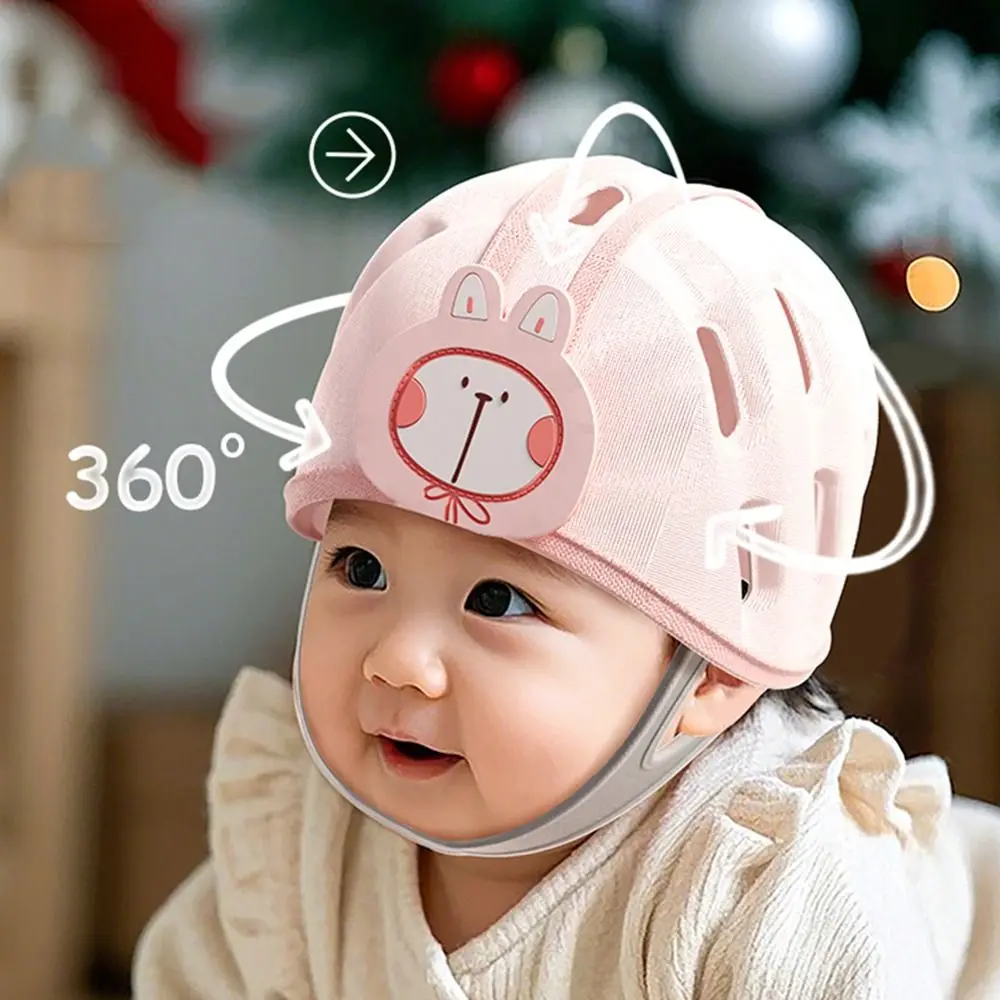 

No Bumps Baby Safety Helmet Breathable Adjustable Newborn Bumper Cap 360-Degree Protection Ultra-Light Baby Safety Headguard Run