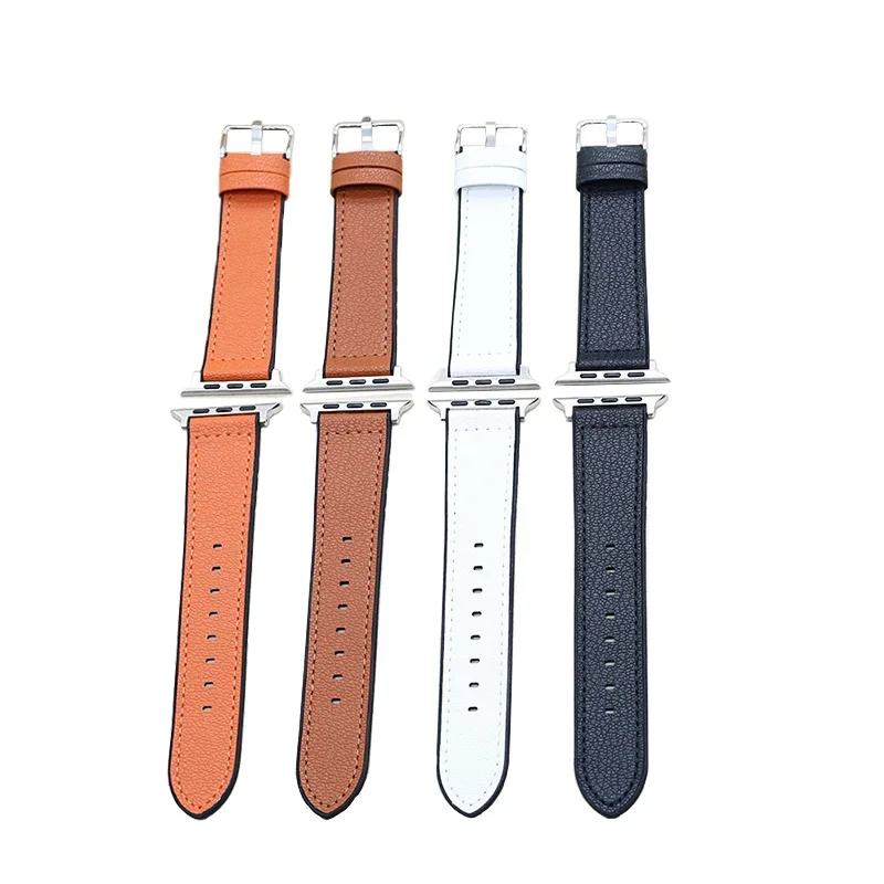 Artificial Leather Strap For Apple Watch Band 46mm 41mm 42mm 44mm 45mm 49mm wristband bracelet iWatch  10 9 8 7 SE 6 5 4 3 Ultra