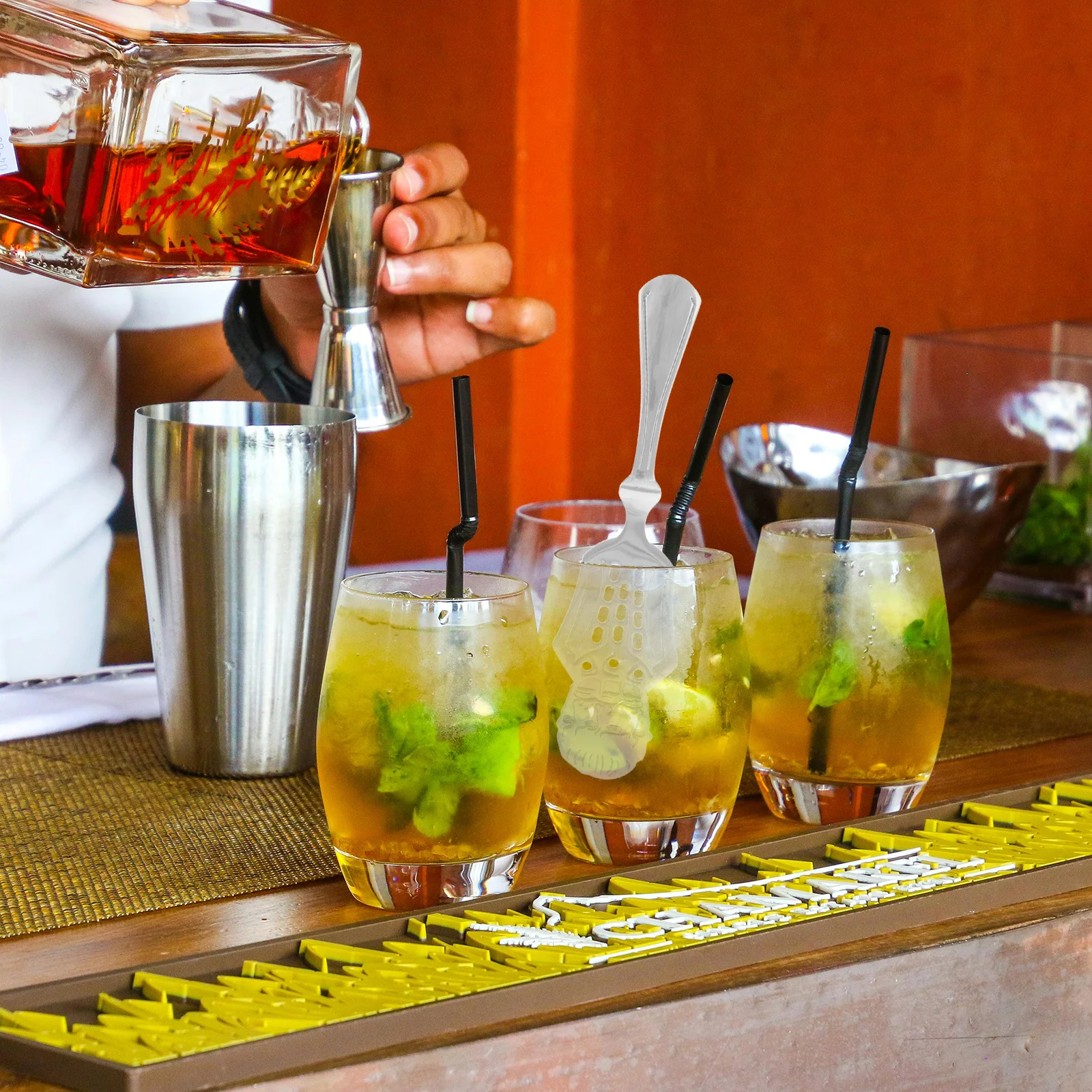 

Absinthe Spoon Stainless Steel Hollow Design Smooth Handle Bar Supply Dripper Filter Accessory Kitchen Bar Tool