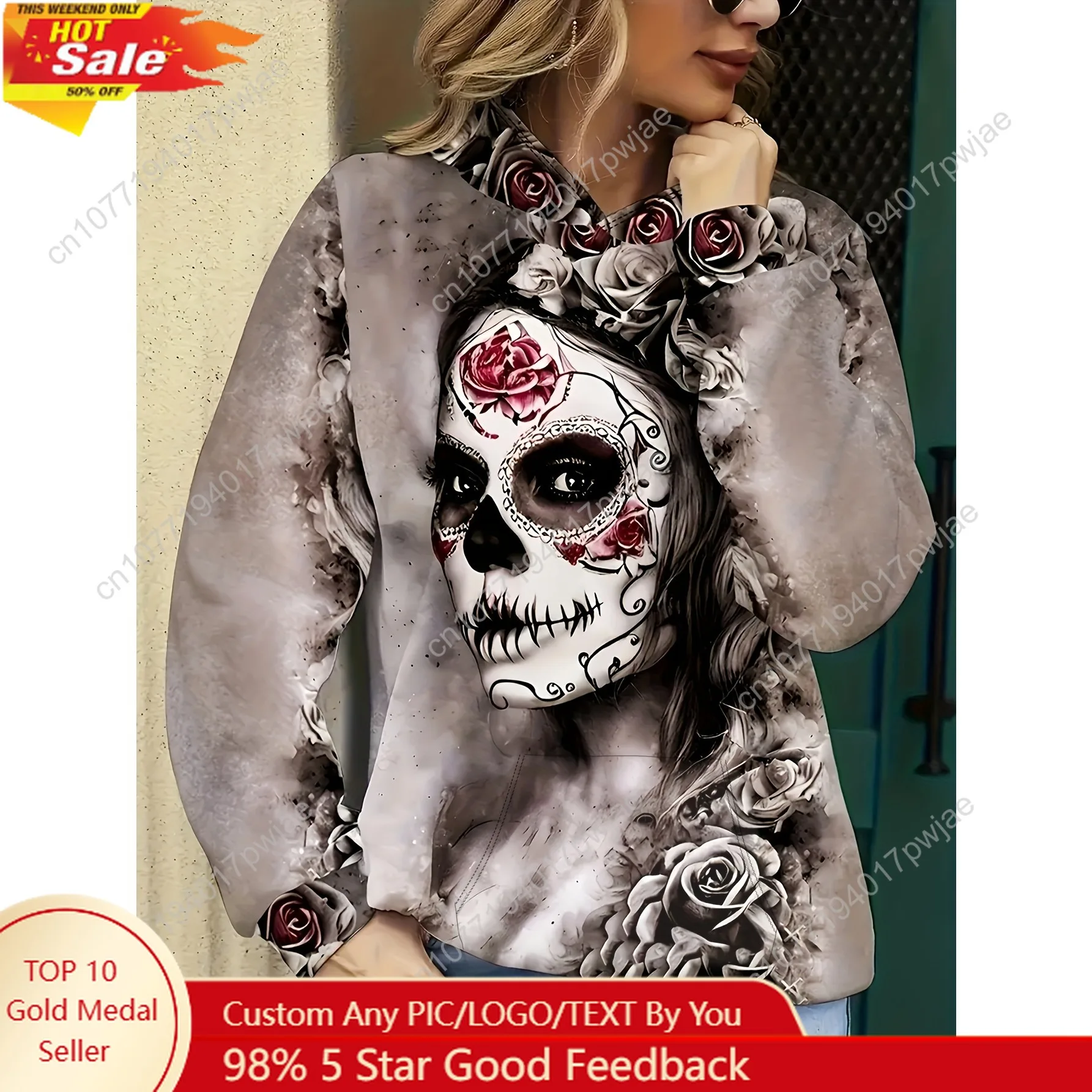 [Sudadera con cappuccio con stampa viso morbido] Felpa con cappuccio con stampa viso morbido di fascia alta - Tasca a marsupio ampia da donna di grandi dimensioni - Capispalla autunnale e invernale