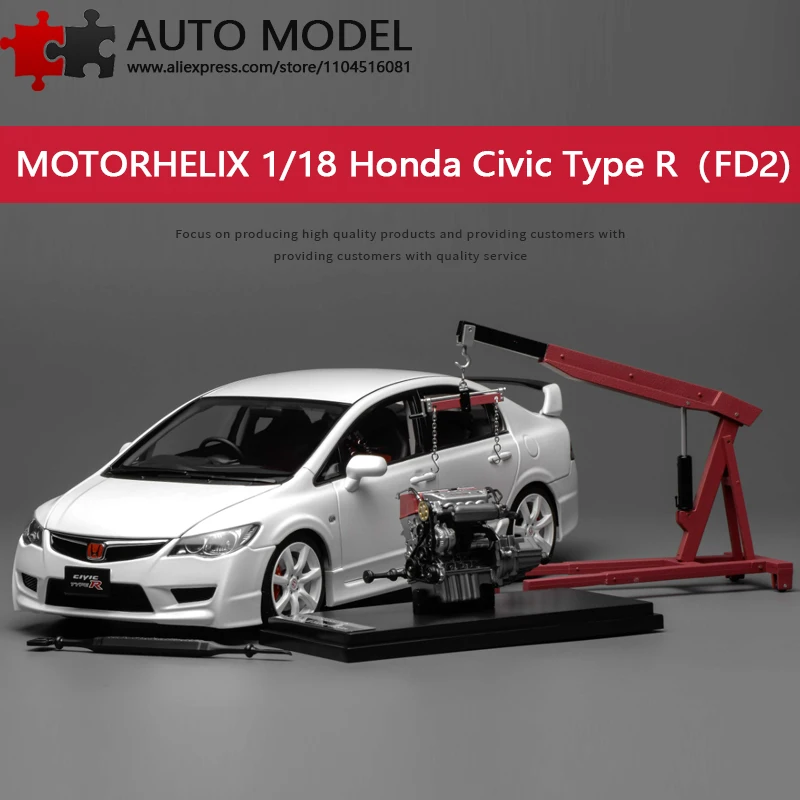 

Honda Civic Type R Fd2 Facelift Late-Model Version Realistic Alloy Car Model with Fully Openable Engine Motorhelix Mh 1:18 Die-Cast Scale Static Model Collectible Limited Edition Gift for Adults and Boys