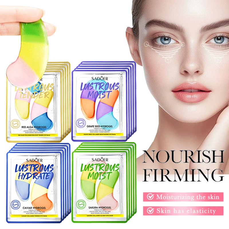 SADOER Sakura Grape Crystal Collagen Eye Mask Anti Dark Circles Removal Eyes Bags anti-aging Moisturizing Seaweed Eye Patches