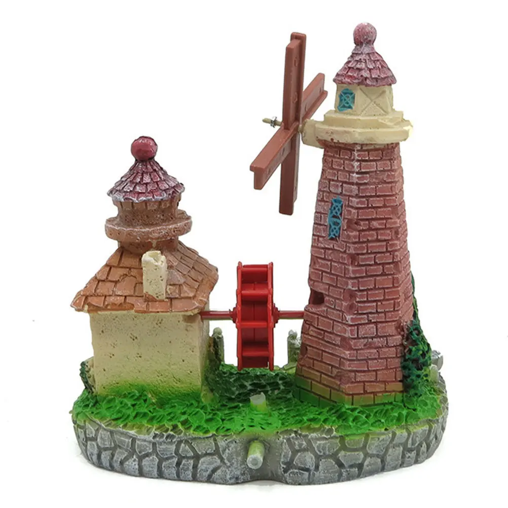 

Sand Table Landscape Dutch Windmill Ornament Creative Decorative Craft for Garden Miniature Moss Plant Landscape Decoration