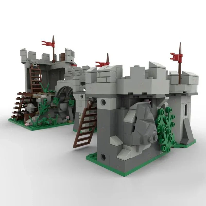 medieval castle outpost bricks medieval	military castle outpost blocks soldier military bricks architecture kid gift	moc knight