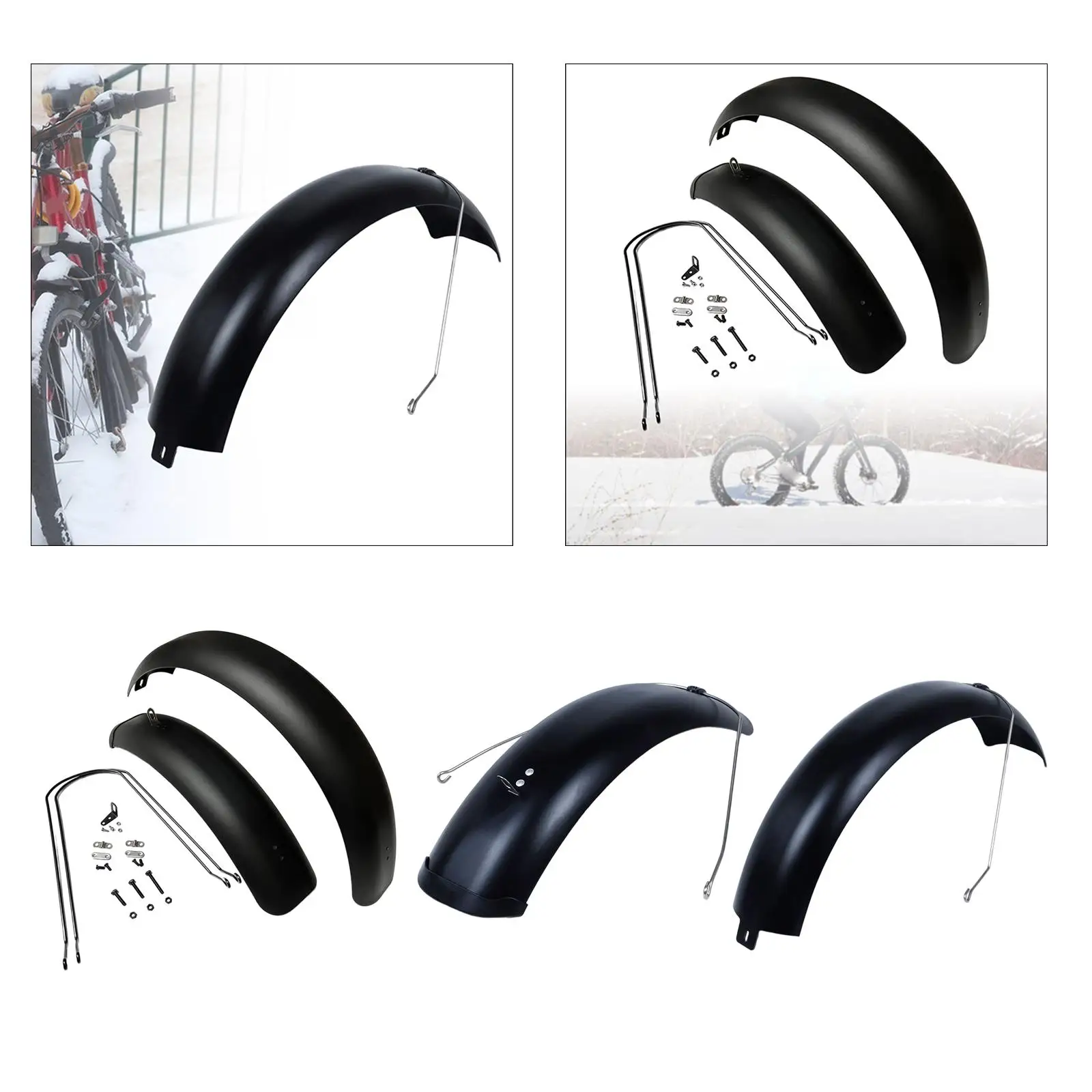 Bike Mudguard Sturdy Bike Fender for 20inchx5.0inch Wide Mountain Bikes