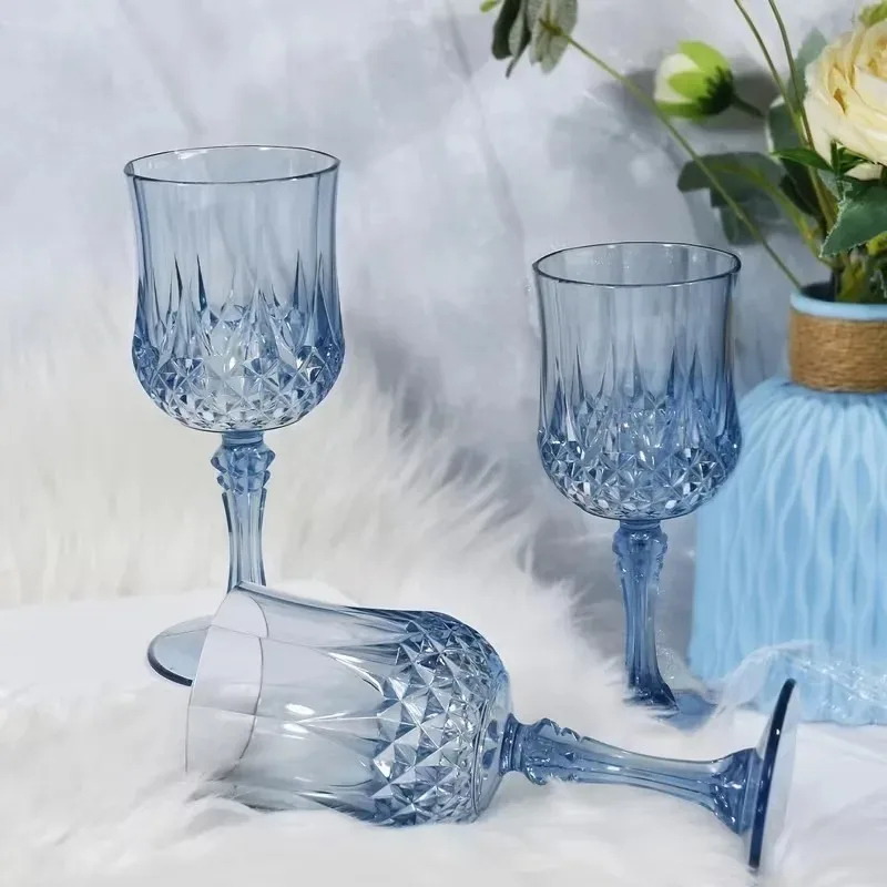 12/24PCS Shatterproof Tall Plastic Champagne Glasses Reusable for Wedding Party Outdoor Picnic Drinkware Decoration