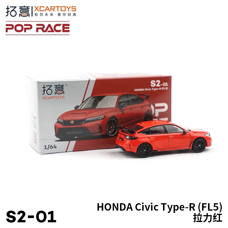 POP RACE XCARTOYS 1:64 Honda Civic Type-R (FL5) Red Diecast Model Car