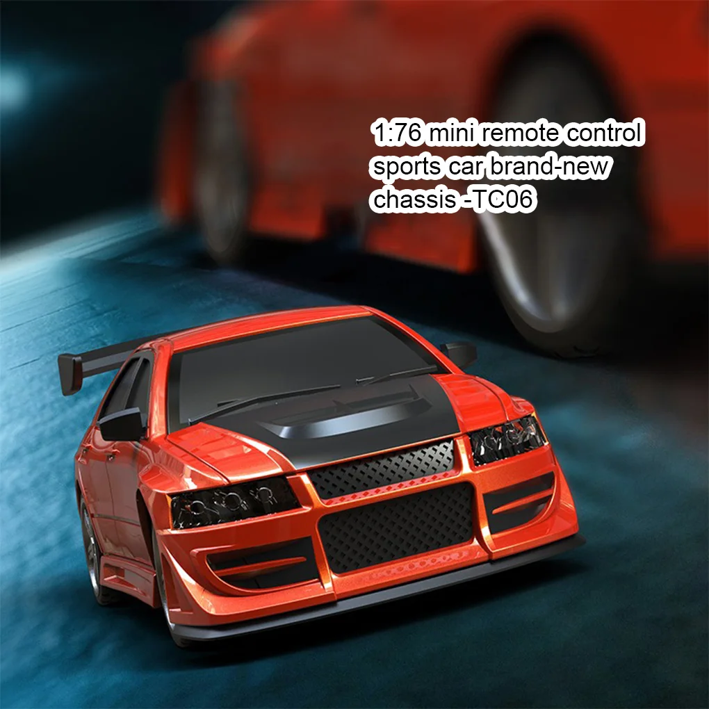 جديد توربو سباق 1/76 C76 شقة تشغيل سباق صغير RTR نموذج التحكم عن بعد على الطريق سيارة سطح المكتب لعب للعب الأطفال الكبار #4