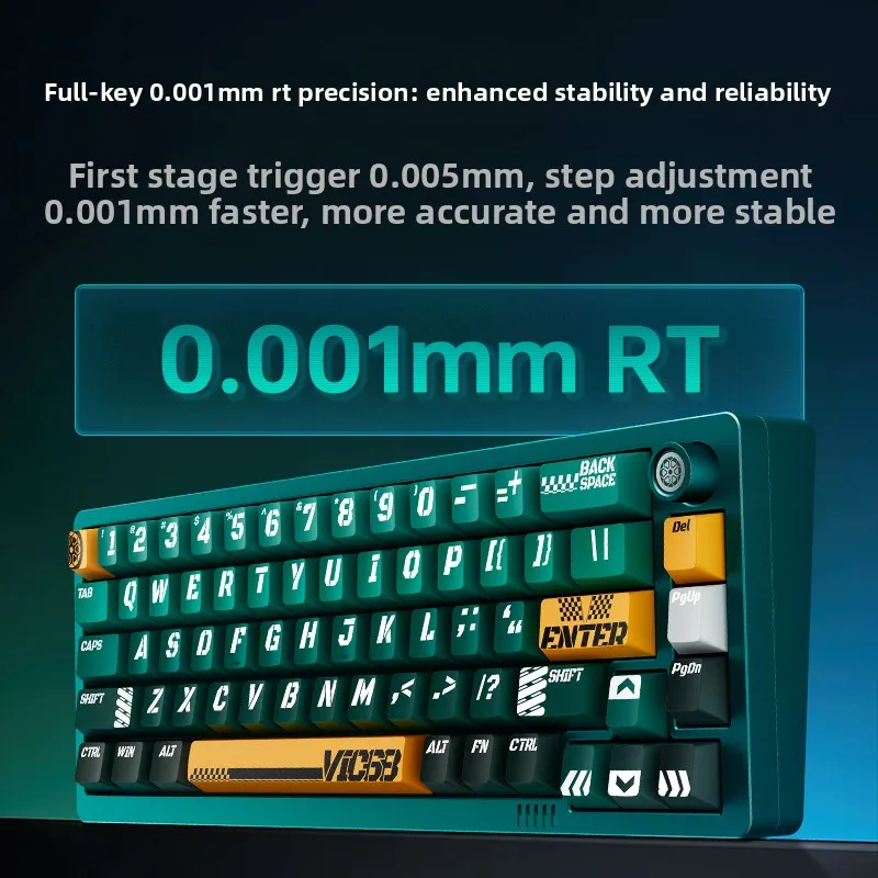 Thunderobot VIC68 Ultra TTC Magnetic Axis Mechanical Keyboard CNC  Wired RGB Hot-swappable Pc Gamer E-sports Gaming Keyboard