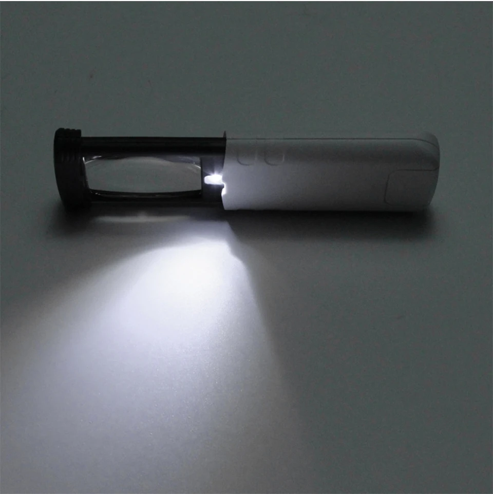 Taschenfaltbare Lupe, 4-fach ausziehbare Lupe, beleuchtete Lupen mit LED-Licht zum Lesen, Juwelier-Identifizierung – Detail 10