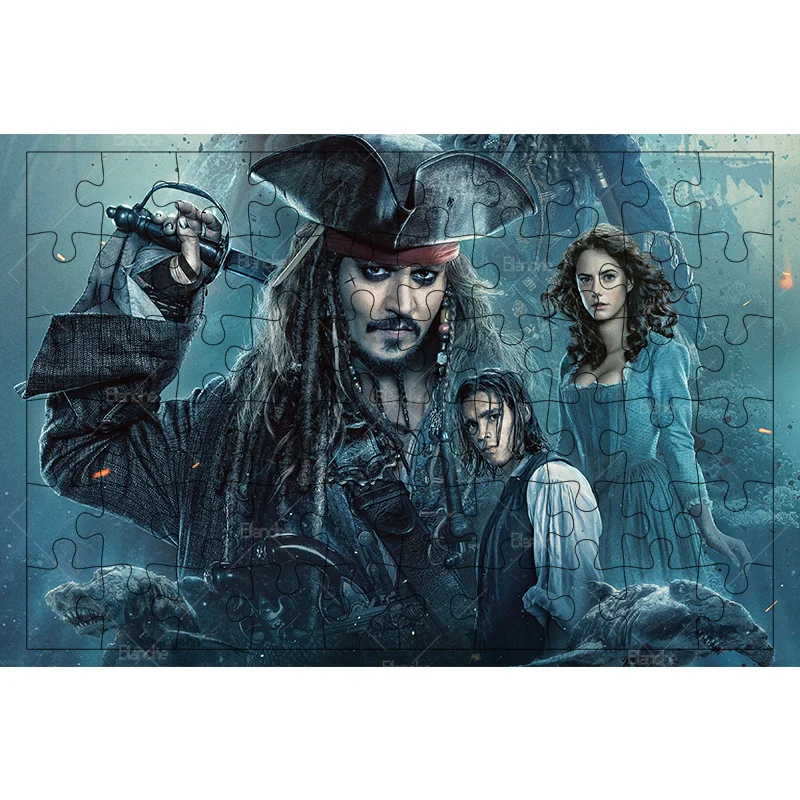 Pirates Of The Caribbean 1000PCS Puzzles Disney Movie Famous Puzzle Game Like Wooden Jigsaw For Friends Gift Room Desk Ornaments