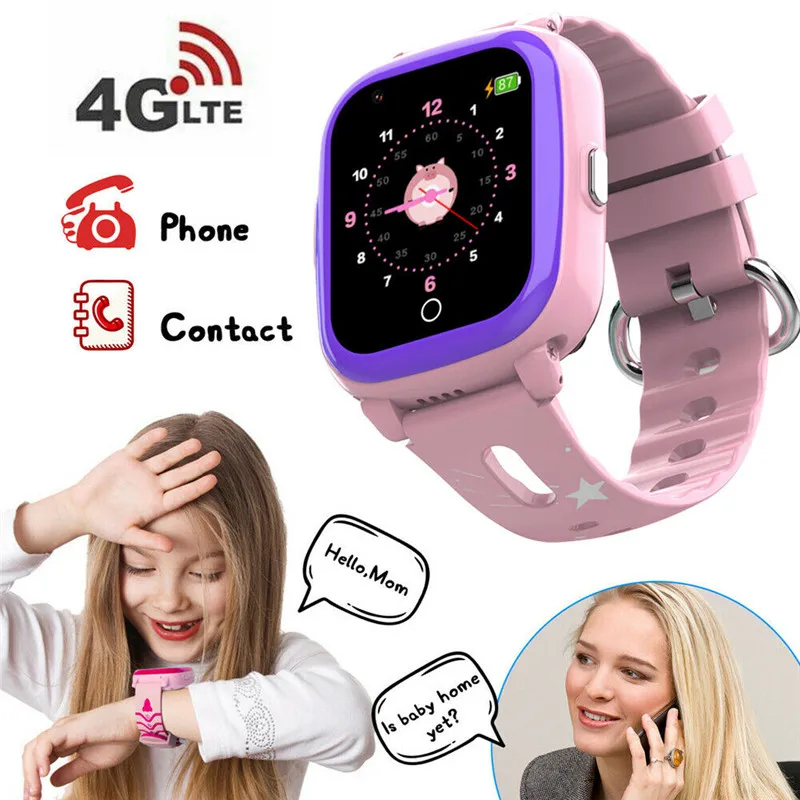 

Kids Smart Watch 4G Two-Way Calling GPS Locator Anti-Lost SOS Camera Wristwatch Touch Screen Boys Girls Children Smartwatch