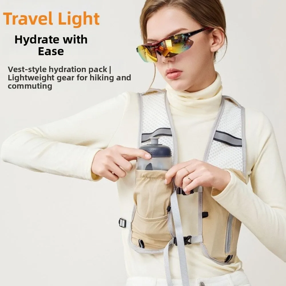 

Водонепроницаемый жилет-рюкзак для гидратации, легкий, дышащий, для спорта и бега, со светоотражающим дизайном, с множеством карманов, для воды