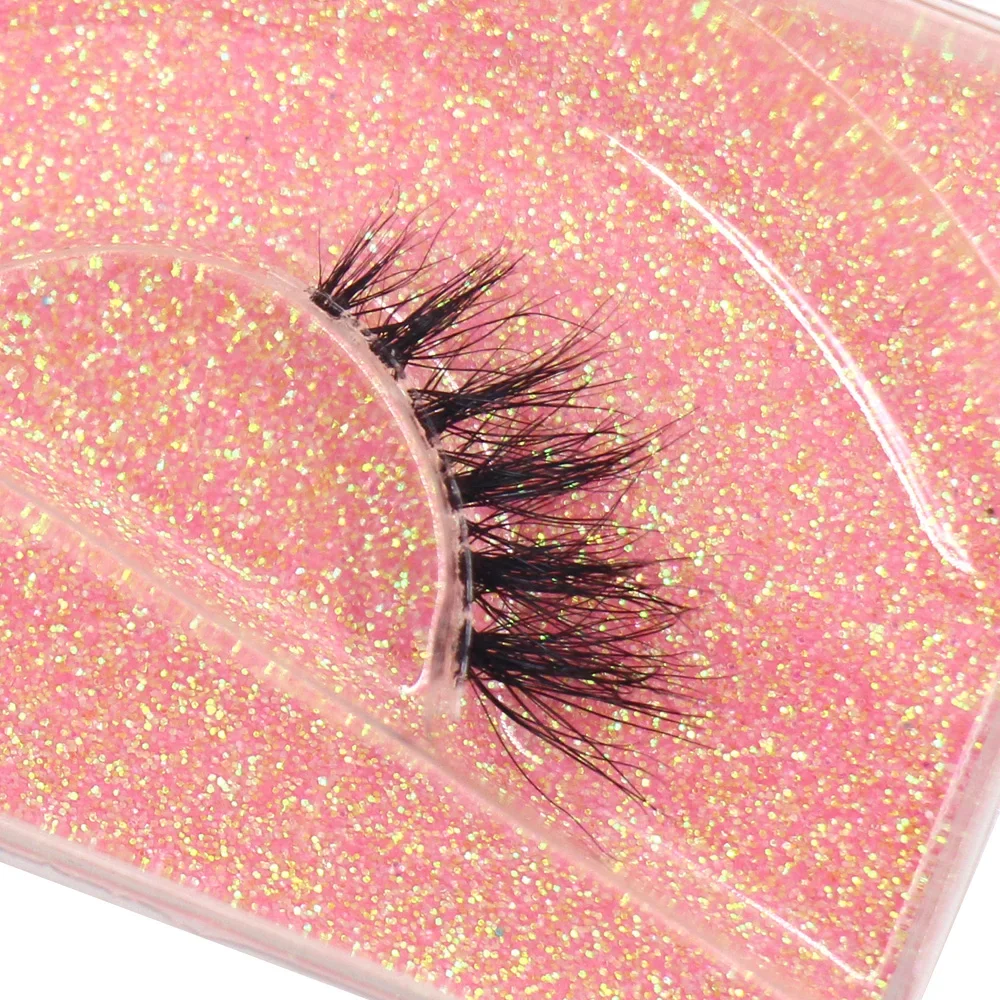 Half Eey Lash Neue 3D Nerz Wimpern Natürliche Falsche Wimpern Wispy Flauschigen transparenten band Wimpern Make-Up Halbe Wimpern Werkzeug H01