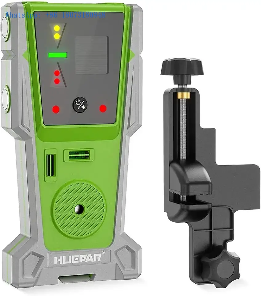 

Huepar LR-8RG Two-Sided Back-lit LCD Display Detector for Pulsing Line Lasers,Red and Green Beams Laser Level Rec