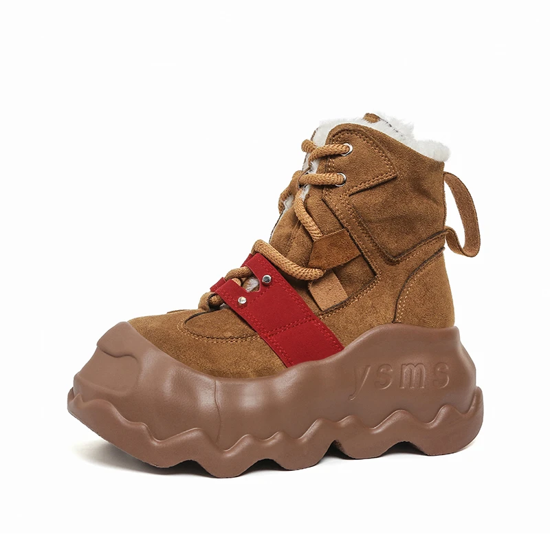 

Winter New Plush Raised Thick Soled Women's Shoes Warm Fashionable Versatile Cotton Shoes Casual Comfortable Snow Boots