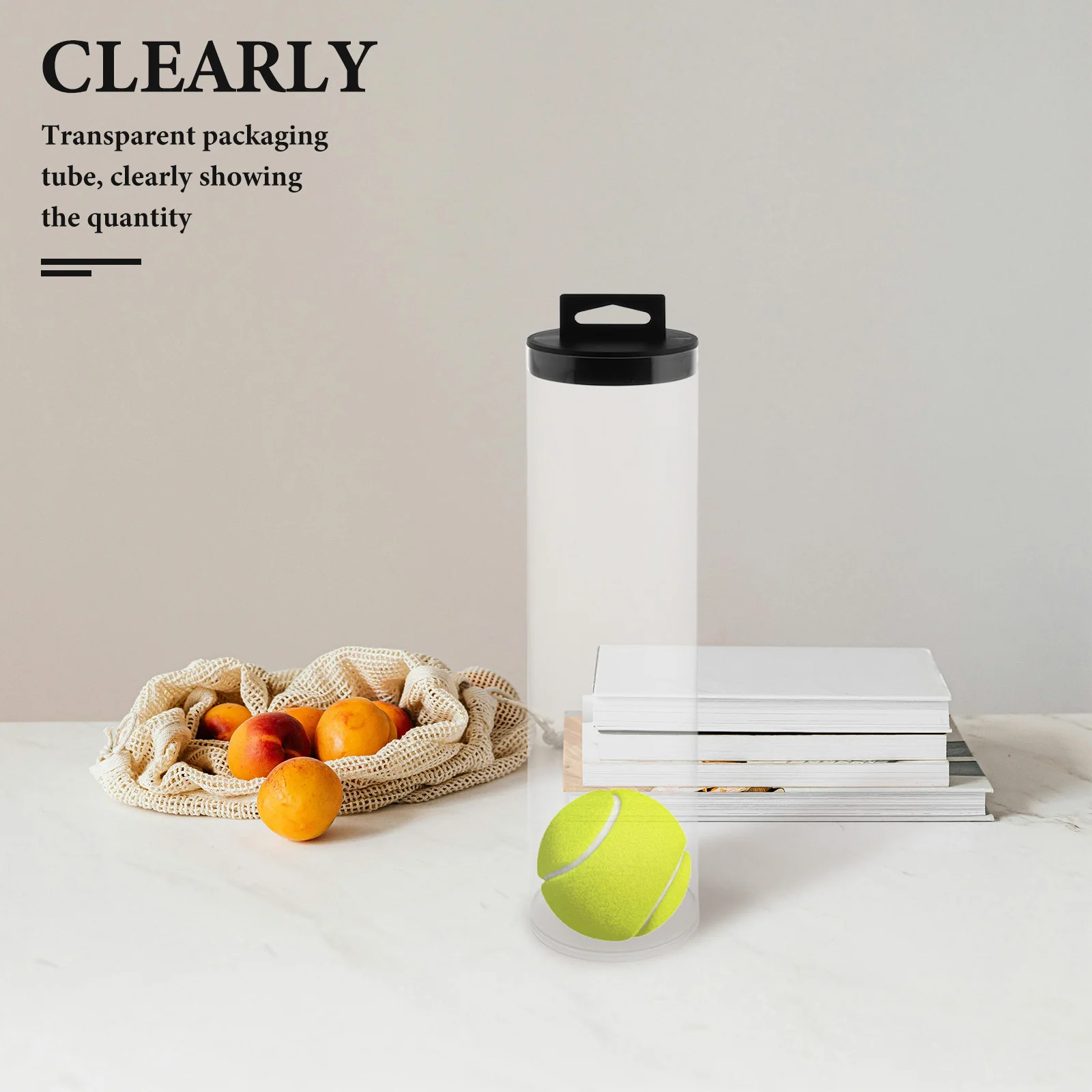 

2 Pcs Ball Storage Box Baseball Holder Holders for Balls Sports Bases Tube Clear
