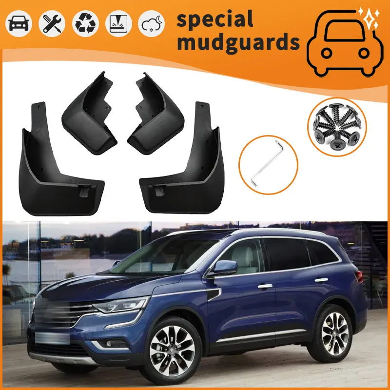 

For 17-22 models of Renault Koleos Mudguards Fender Mudflaps Front Rear Flares Splash Guards Cover Car Accessorie