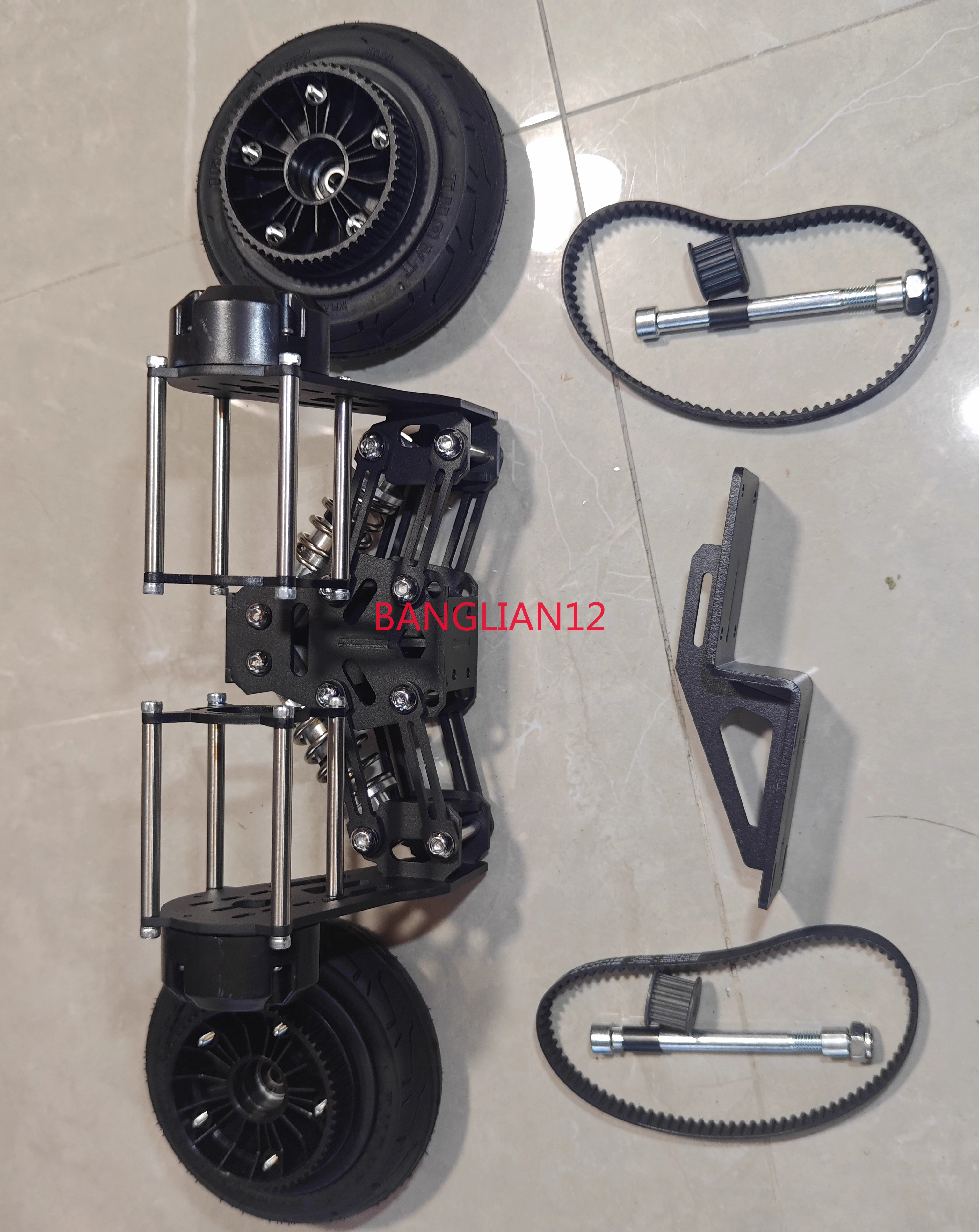 Electric skateboard twist car shock absorption suspension assembly