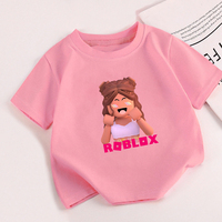 Hot Roblox Children T Shirt Girl Boy Summer Clothes Baby Cotton Tee Shirts Print Short Sleeve Kid Tops Toddler Anime Tees Gift