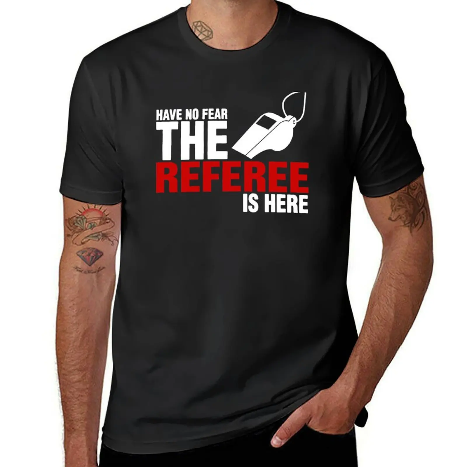 THE REFEREE T-Shirt customs Aesthetic clothing quick drying boys whites black t shirts for men