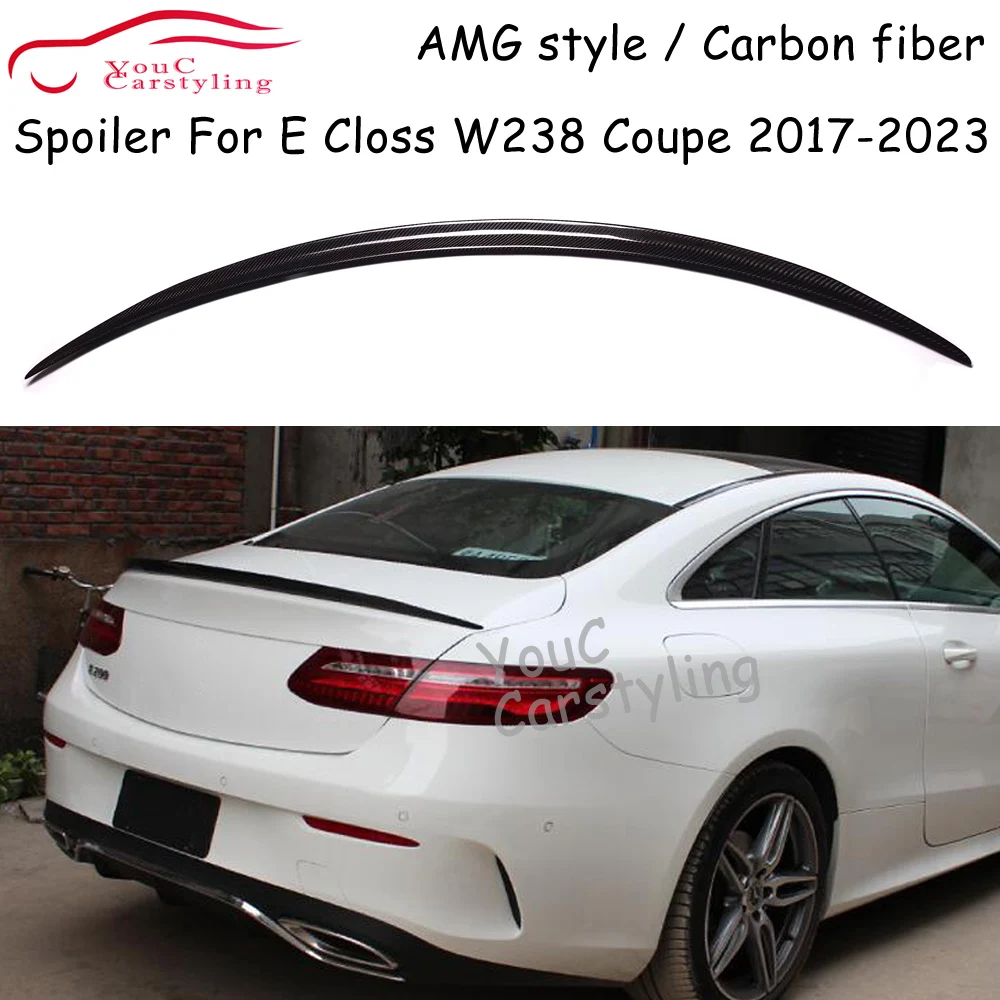 

W238 AMG Style Carbon Fiber Rear Spoiler Wing Trunk Boot Lip for Mercedes E Class C238 2-door Coupe E300 E350 E400 2017-2023