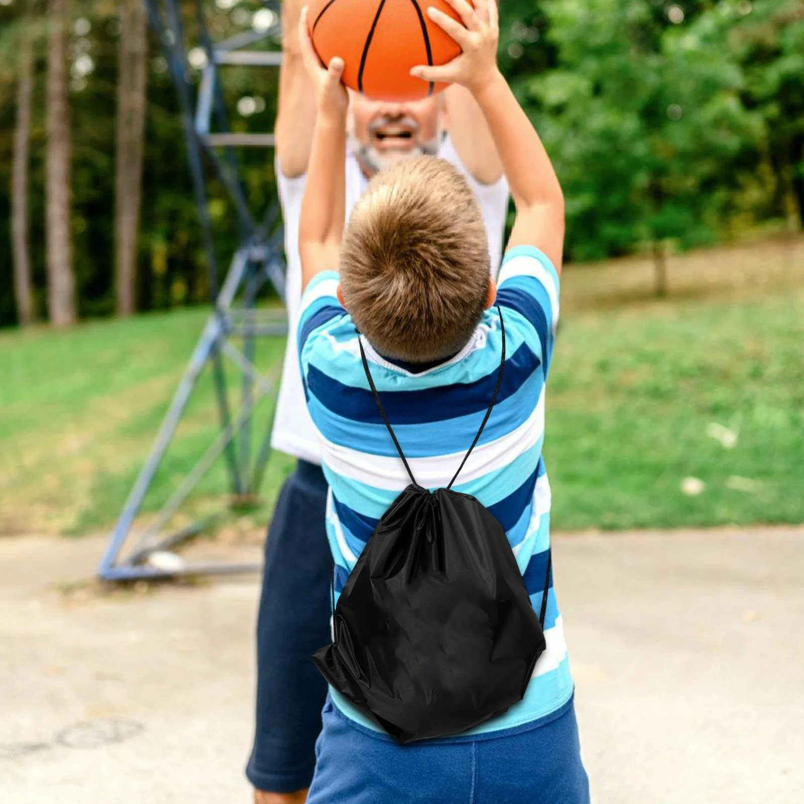 3 pçs saco de bola esportiva grande capacidade à prova dwaterproof água cordão mochila para basquete futebol vôlei ginásio treino equipe prática