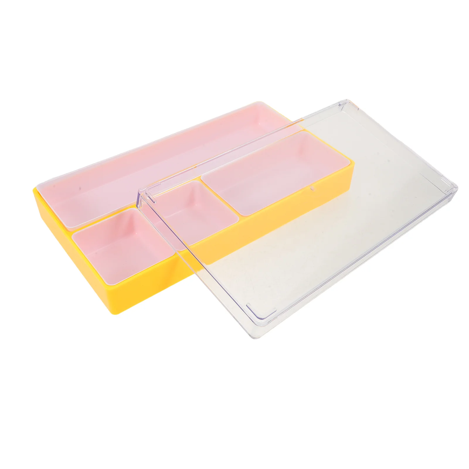 ที่วางซ่อมนาฬิกาขนาดกะทัดรัดพร้อมฝาปิดโปร่งใส ถาดเก็บชิ้นส่วนขนาดเล็กสำหรับจัดแสดงเครื่องประดับและจัดระเบียบฮาร์ดแวร์