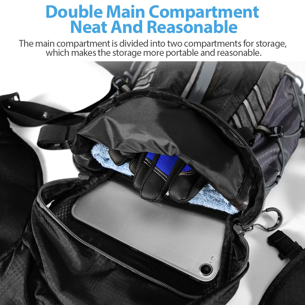 Running Backpack Vest With Water Bottle Hydration Bag, Lightweight Bicycle Running, Jogging, Marathon Riding, Hiking Bag - view 5