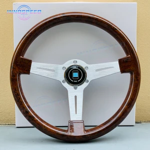 Wooden Sports steering wheel for JDM, classic car accessories, vintage, new, 14in 8 Main Sales Madeira Steering Wheel - №6
