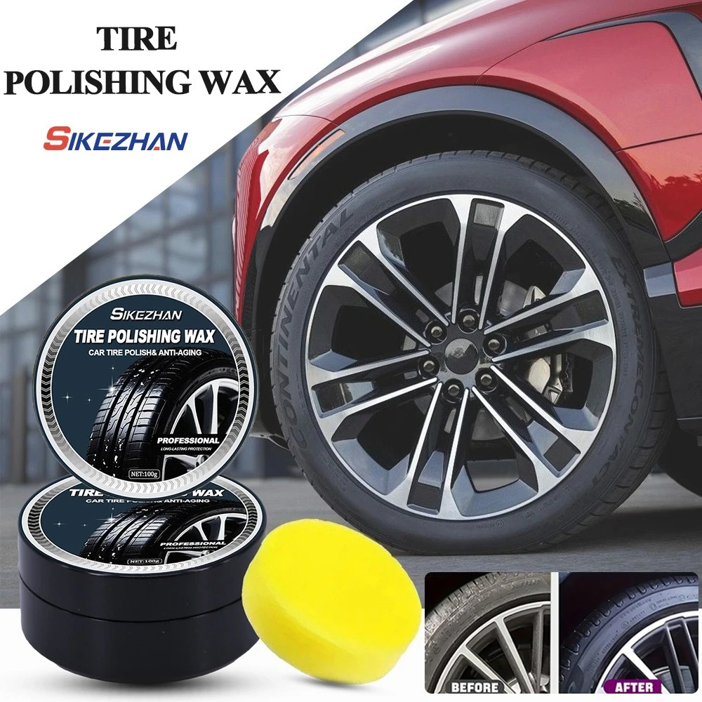 

100/200 г воск для полировки шин, блестящий черный восстанавливает блеск для шин и улучшает внешний вид шин, предотвращает окисление и старение