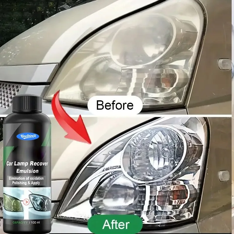 

Black White Vehicle Headlight Restoration Kit: PE Renewing & Brightening Polishing Fluid for Maintaining Automotive Sight