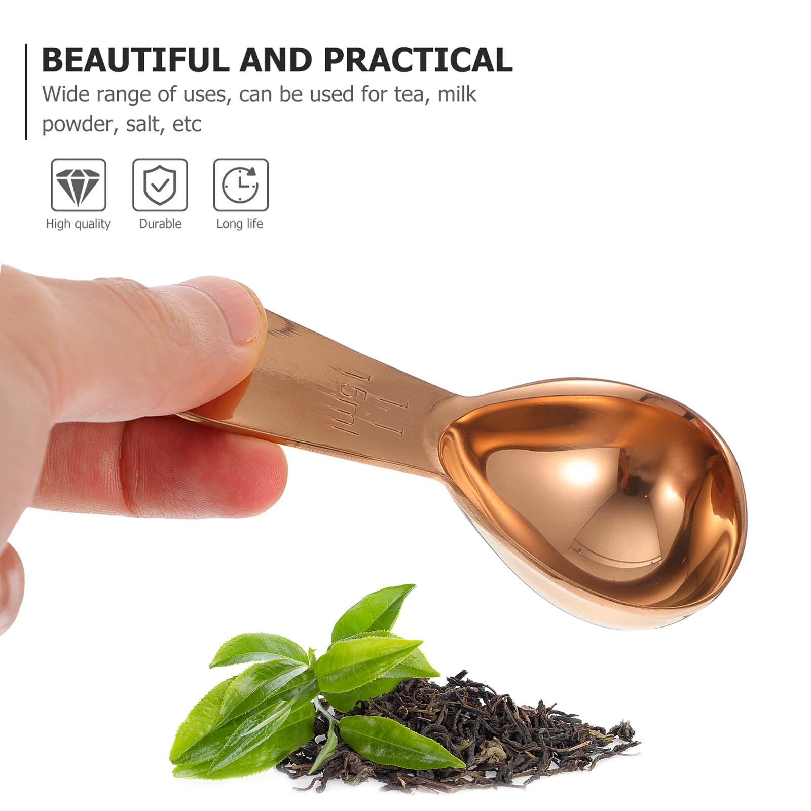 3 Pcs Coffee Measuring Spoon Powder Spoons Cups Kitchen Tool Stainless Steel Milk Scoop