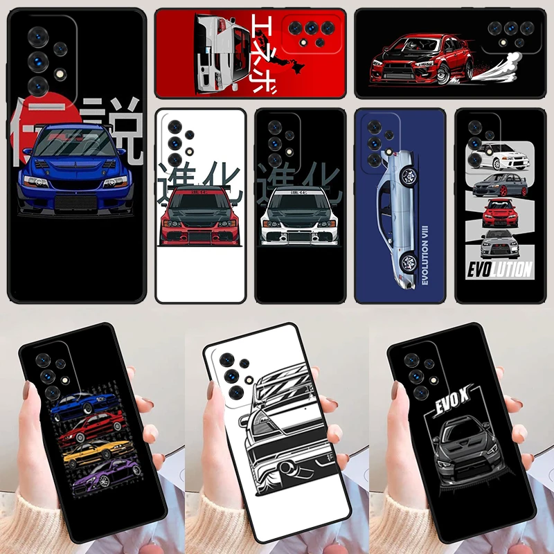 JDM Car Evo For Samsung Galaxy A52 A72 A73 A20e A21S A50 A70 A11 A12 A42 A31 A40 A51 A71 A32 A80 A91 Phone Case