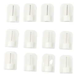 4/8/12Pcs Wall Mounted Window Bathroom No Drilling For Curtain Rod Home Kitchen Living Room Easy Install Self Adhesive Hook