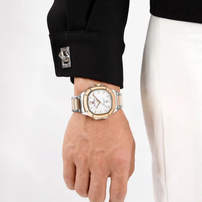 NAVIFORCE 9243S Casual męski zegarek kwarcowy kalendarz świecący zegar wodoodporne eleganckie zegarki biznesowe dla mężczyzn reloj hombre