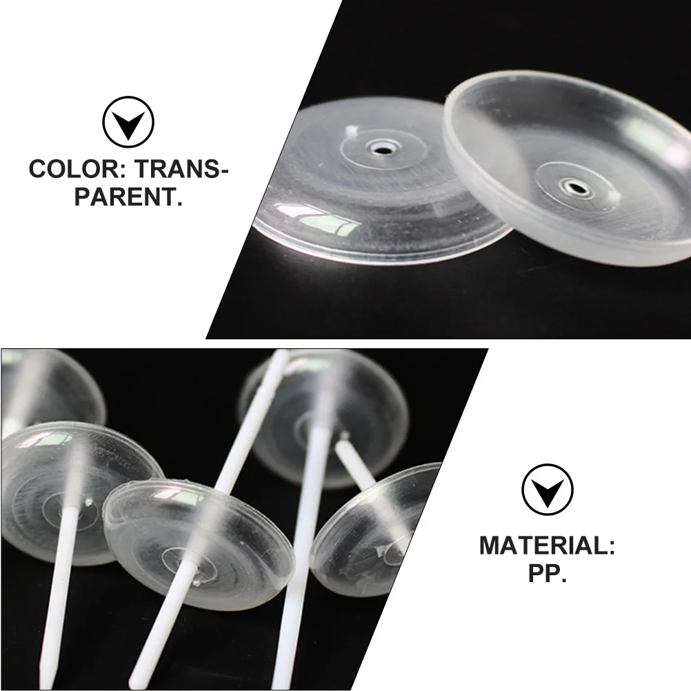 

50pcs Plastic Cake Trays Round Transparent Holders Drip-Proof For Birthday Cake Decoration Festival