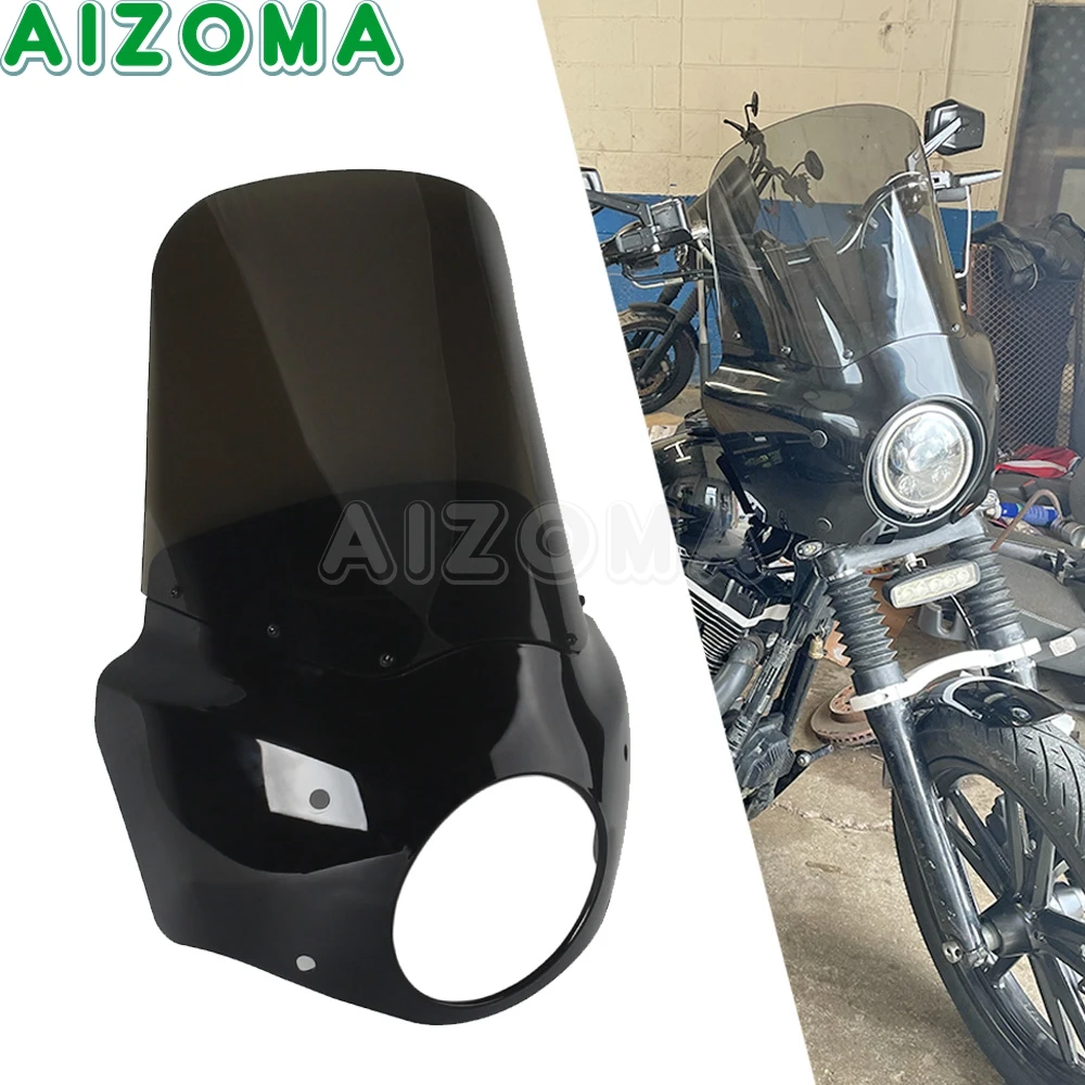 

Motorcycle Light Windscreen Cover Headlight Fairing Cowl Mask For Harley Touring Road King FLHR 1994-2023 Special FLHRXS 2017-25