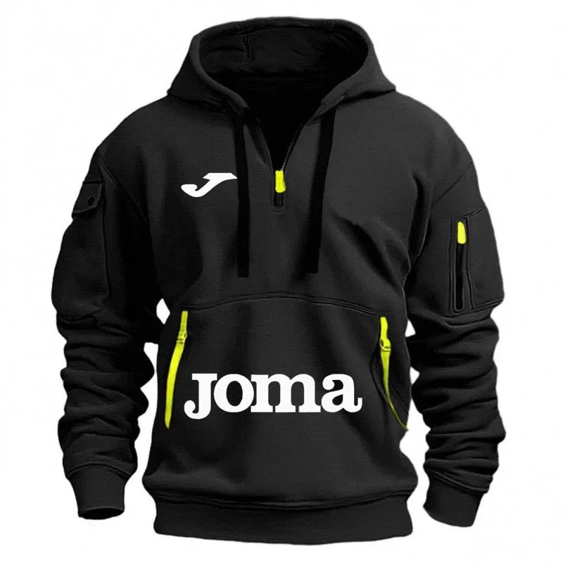 

Joma fashion men's casual hoodie, spring and autumn sports hoodie, casual multi pocket men's hoodie