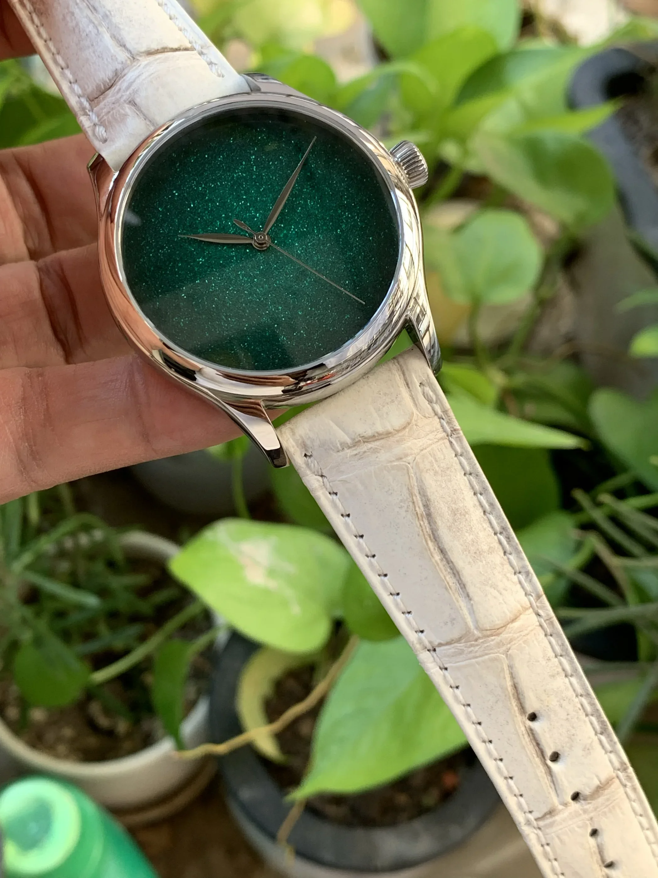 Magic City Watch Store  Watch Crocodile Leather Strap! Swiss ETA2824 Movement Waterproof High-quality Watch