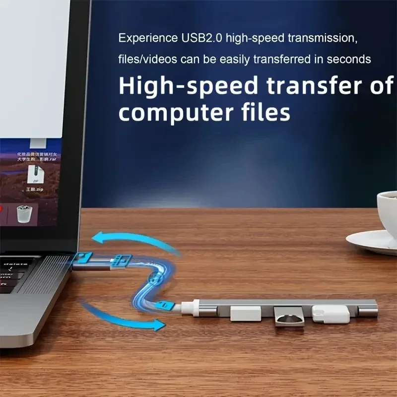 4-портовый концентратор USB 3.0 USB-концентратор Высокоскоростной разветвитель типа c 5 Гбит/с для ПК Компьютерные аксессуары Многопортовый