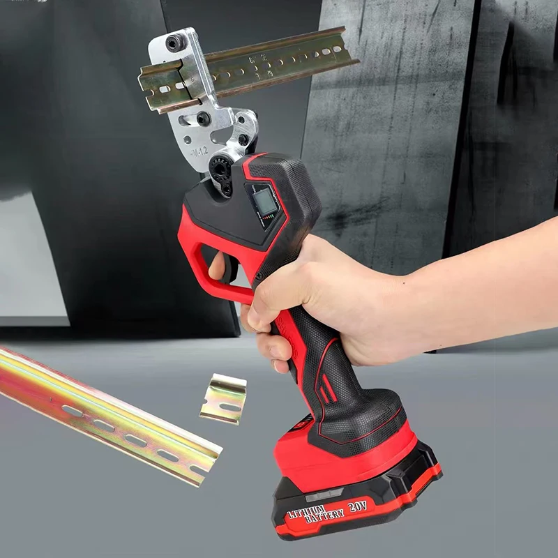 HM-1.2 l Battery Steel Aluminum Din Rail Cutting Tool 1.2mm Heavy Duty Metal Shear Portable Power Cutter For Iron/Aluminum C45