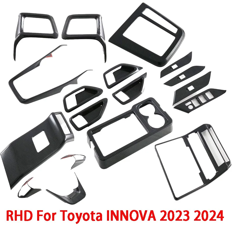 RHD LHD for Toyota INNOVA 2023 2024 Car Interior Accessories Center Console Cover Gear Panel Window Switch Panel Lift Frame Trim