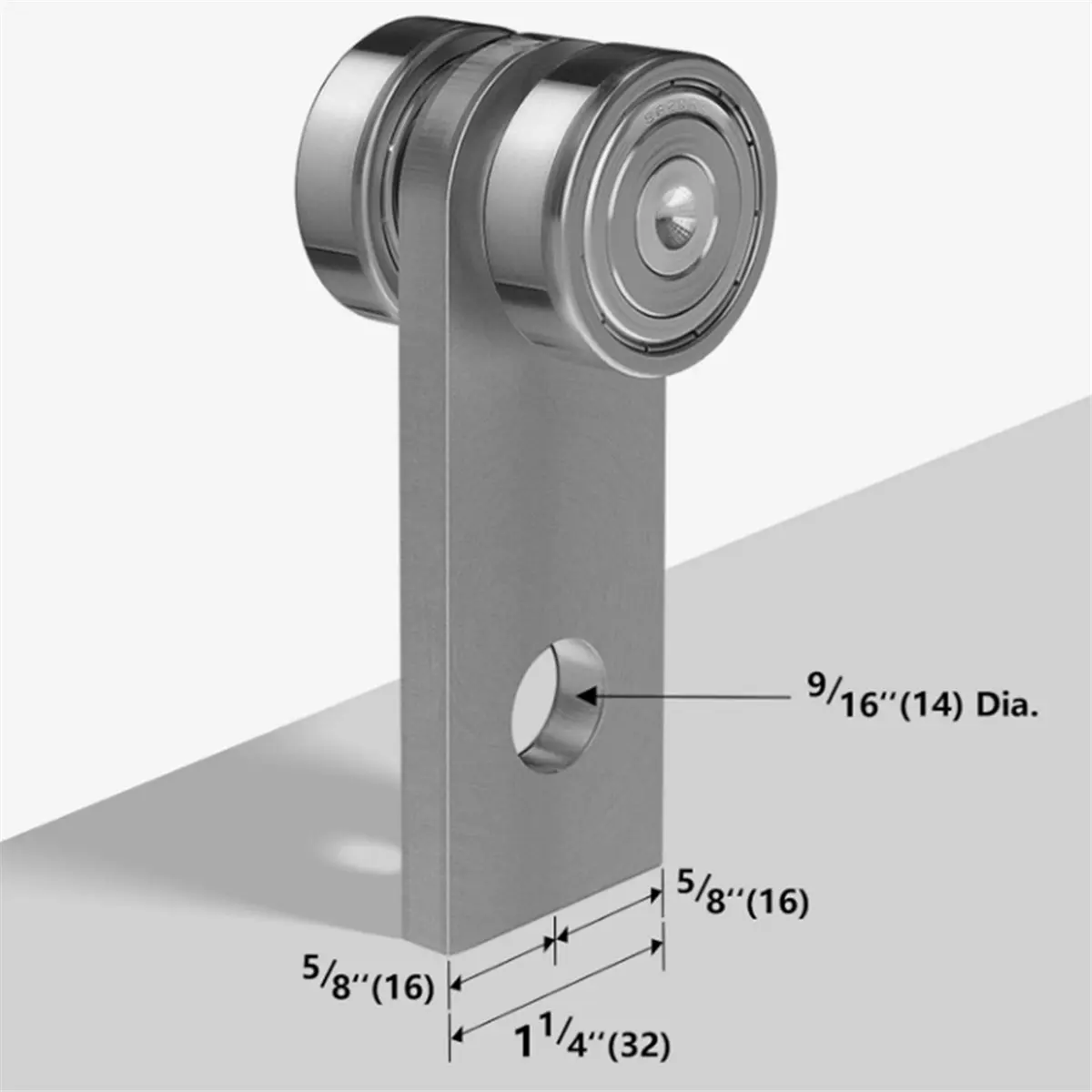 Trolley Assembly,2 Wheel Trolley Rollers for Use with 1-5/8