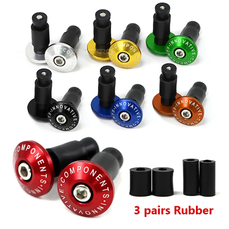 Motorcycle Handlebar End Plug Grip Handlebar Plug Cover Slider End Cap Anti Vibration Silder Plug for Honda Yamaha MT-03 07 09