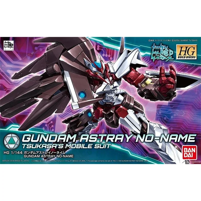 Bandai Gundam Model Kit Anime Figure HGBD 1/144 Gundam Astray NO-NAME Genuine Gunpla Model Action Toy Figure Toys for Children