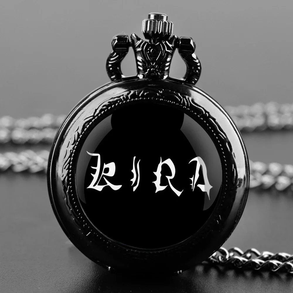 أنيمي مذكرة الموت زجاج قبة تصميم ساعة جيب خمر الرجال النساء العربية الهاتفي قلادة قلادة ساعة الهدايا Relogio دي بولسو