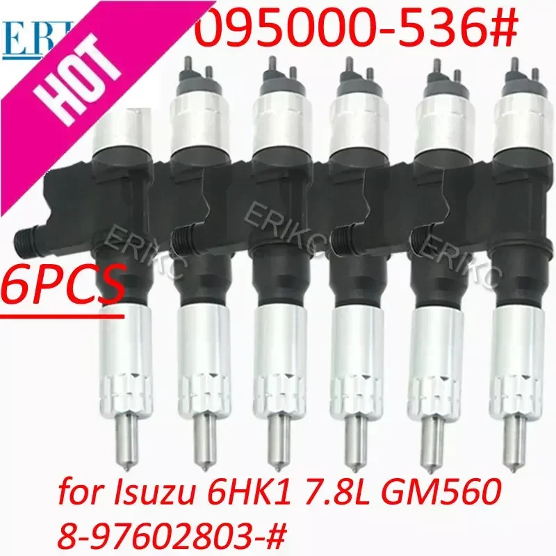 

6PCS 095000 5361 Diesel Oil Pump Injector Set 095000-5361 Fuel Spray Injection Nozzle 8976028031 for DENSO 5361 5360 Isuzu 6HK1