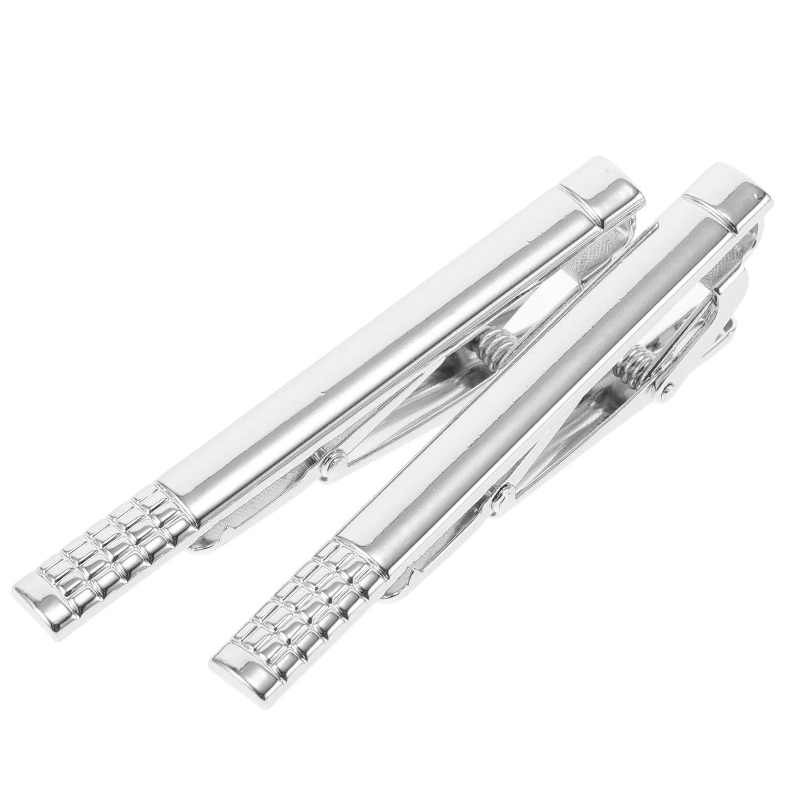 

2Pcs Tie Clips Metal Necktie Clip Classic Secure Holding Wedding Party Banquet Decorative Small Tie Clip for Men