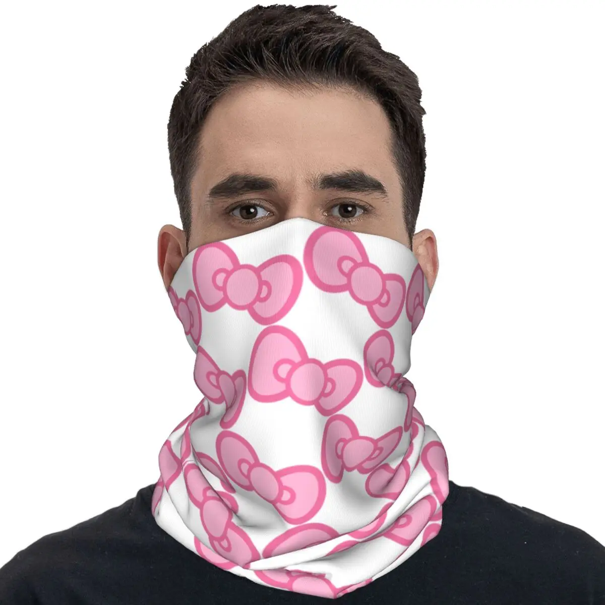 Hello Kitty Bow Balaclava Hiking Camping Cycling Mask Sun Protection Breathable Tactical Mask Spring y2k Cool Scarf Bandana